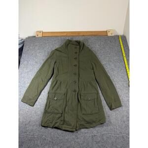 prAna Women’s Utility Jacket Olive Green Button Front Kara Style Size Large